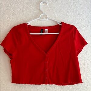 H&M Vivid Red Crop Top